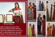 Stylist Kalpana Shah from Mumbai Performs Marathon Saree Draping for Straight 24 Hours in 226 Different Styles Enters Limca Book Records