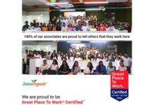 Jeeva Organic is now “Great Place to Work” Certified