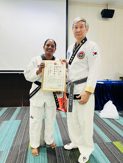 SHEETAL BALKRISHNA BHANDARI AWARDED 6TH BLACK BELT BY WORLD TAEKWONDO CHUNG DO KWAN FEDERATION